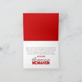 赤と黒の卒業式折り畳み サンキューカード (内部)