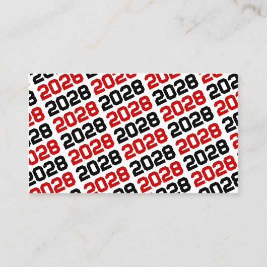 赤と黒の卒業招待状発表の挿入 名刺 (裏面)