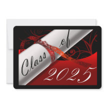 赤と黒の卒業発表カード