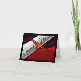 赤と黒の卒業証書 サンキューカード