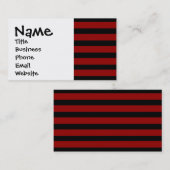 赤と黒の厚いレストライプのイヤーパターン 名刺 (正面/裏面)