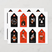 赤と黒の可愛いセットのカットアウトクリスマス (正面/裏面)