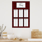 赤と黒の台座グラフ ポスター (キッチン)