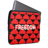 赤と黒の同時代美術の背景 ラップトップスリーブ (正面右)