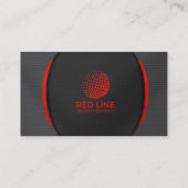 赤と黒の名刺テンプレート 名刺 (裏面)