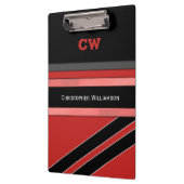 赤と黒の名前の追加イニシャル事務所 クリップボード (左)