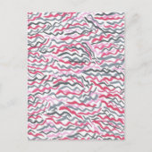 赤と黒の四角形のパターン ポストカード (正面)