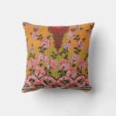 赤と黒の壁のデザインつる。 クッション (裏面)