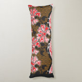 赤と黒の壁のデザインつる。 ボディピロー (裏面 (縦))