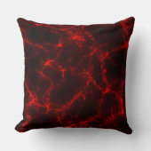 赤と黒の大理石抽象芸術 クッション (正面)