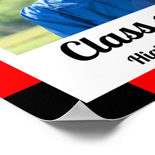 赤と黒の学色卒業 ポスター (角)