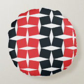 赤と黒の対角線枕 ラウンドクッション (裏面)