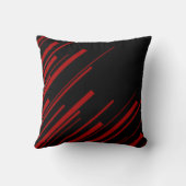 赤と黒の対角線 クッション (裏面)