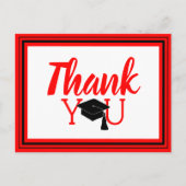 赤と黒の帽子をお願いします ポストカード (正面)