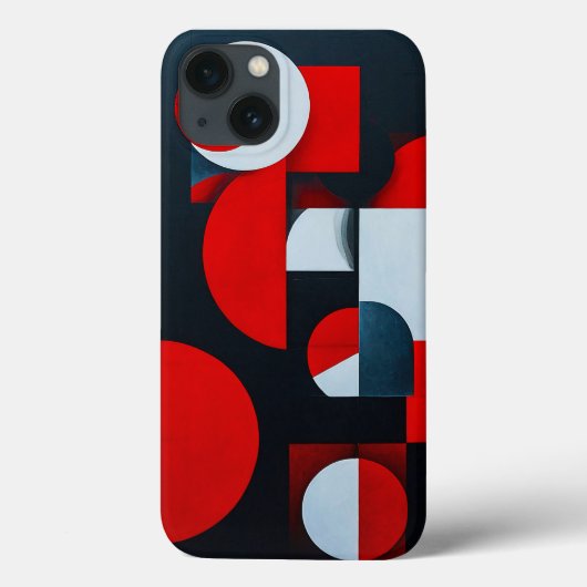 🔺 赤と黒の幾何学エネルギーデザイン ⚫ 大胆な抽象芸術  Case-Mate iPhoneケース (裏面)