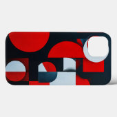 🔺 赤と黒の幾何学エネルギーデザイン ⚫ 大胆な抽象芸術  Case-Mate iPhoneケース (裏面 (横))