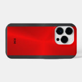 赤と黒の幾何学模様 iPhoneケース (裏面横)