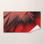 赤と黒の幾何学浴用タオルセット バスタオルセット (ハンドタオル)