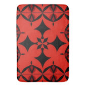 赤と黒の幾何学的な抽象芸術 バスマット (正面縦)