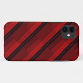 赤と黒の幾何学的パッチワークキルト Case-Mate iPhoneケース (裏面(横))