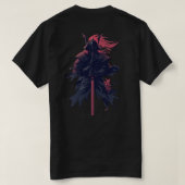 赤と黒の影の侍 Tシャツ (デザイン裏面)