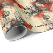 赤と黒の思考のメロディー ラッピングペーパー (ロールコーナー)