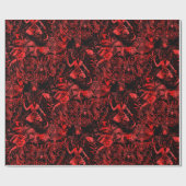 赤と黒の悪魔ゴシックビクトリアン様式 ラッピングペーパー (フラット)