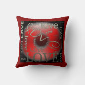 赤と黒の愛 クッション (裏面)