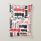 赤と黒の感謝の言葉 アクセントクッション (裏面(縦))