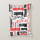 赤と黒の感謝の言葉 アクセントクッション (正面(垂直))