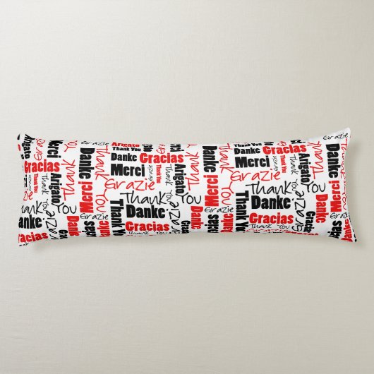 赤と黒の感謝の言葉 ボディピロー (裏面)