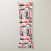 赤と黒の感謝の言葉 ボディピロー (正面縦)