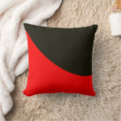 赤と黒の抽象芸術アート クッション (ブランケット)