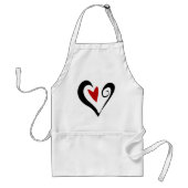 赤と黒の抽象芸術ハートロマンモダンチック スタンダードエプロン (正面)