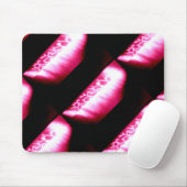 赤と黒の抽象芸術影デザイン口 マウスパッド (マウス)