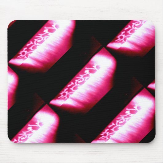 赤と黒の抽象芸術影デザイン口 マウスパッド (正面)