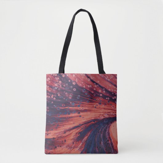 赤と黒の抽象芸術絵画 トートバッグ (正面)