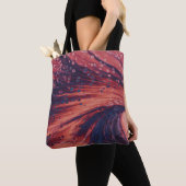 赤と黒の抽象芸術絵画 トートバッグ (クローズアップ)