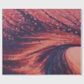 赤と黒の抽象芸術絵画 ラッピングペーパー (フラット)