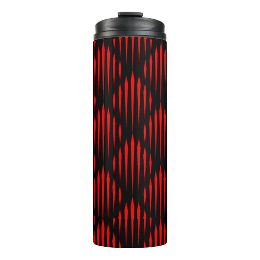 赤と黒の抽象芸術線パターン タンブラー (正面)