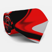 赤と黒の抽象芸術 ネクタイ (ロール)