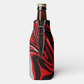 赤と黒の抽象芸術 ボトルクーラー (ボトル裏面)