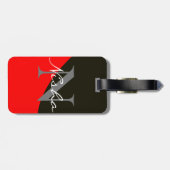 赤と黒の抽象芸術 ラゲッジタグ (裏面横)