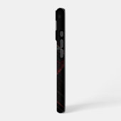 赤と黒の抽象芸術 iPhone 16ケース (左側面)
