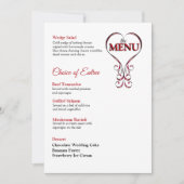 赤と黒の招待サイズのメニュー 招待状 (正面)