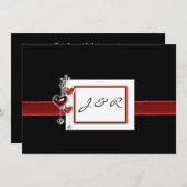 赤と黒の招待状 招待状 (正面/裏面)