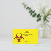 赤と黒の放射性生物学的災害［有害物質］ 名刺 (スタンド正面)