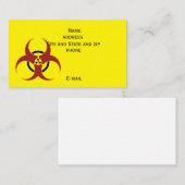 赤と黒の放射性生物学的災害［有害物質］ 名刺 (正面/裏面)