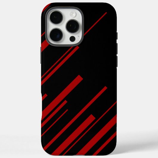 赤と黒の斜線 Case-Mate iPhoneケース (裏面)