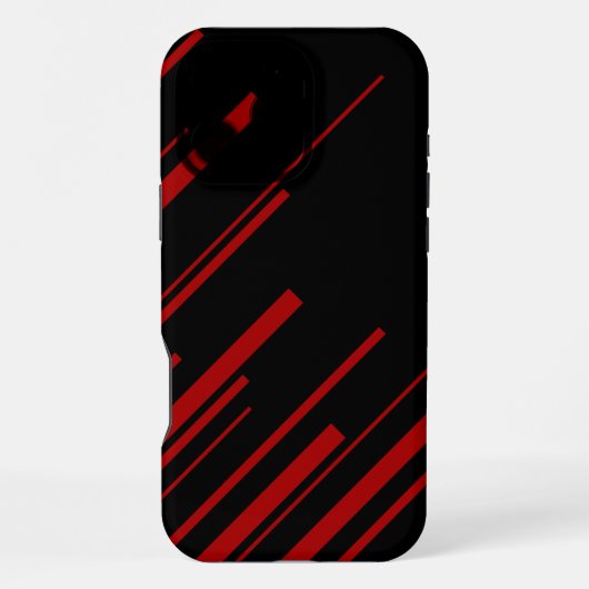 赤と黒の斜線 iPhoneケース (裏面)